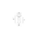 LEDS C4 Lampe de table COCKTAIL LED avec variateur tactile, conique IP20, gris gradable
