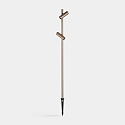 gorund spike luminaire JUNCUS 2 HEADS 2 flames IP66, brown
