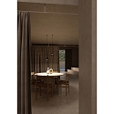 LEDS C4 pendant luminaire IRIS PENJANT TRIMLESS DALI controllable IP20, black dimmable