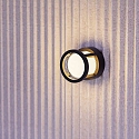 LEDS C4 Luminaire mural d’extérieur ONE rond IP54, opale, noir