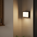 LEDS C4 Luminaire mural d’extérieur CREU angulaire IP65, opale, noir