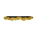 Ceiling luminaire GOLDINO, 5-flame, incl. 5x GU10 5W 2700K 350lm (3-StepDim), gold / black