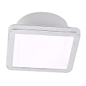 Luminaire de plafond AQUA UNO angulaire, CCT Switch, commutable GX53 IP44, feuille d'argent 