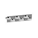 Luminaire de miroir AQUA ONNA 3 flammes, CCT Switch, commutable GX53 IP44, chrome, scintillant 