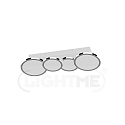 Luminaire de plafond AQUA DISK-4 4 flammes, CCT Switch, commutable GU10 IP44, chrome, scintillant 