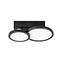 Luminaire de plafond AQUA DISK-2 � 2 flammes, CCT Switch, commutable GU10 IP44, noir mat 