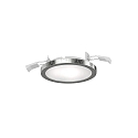 Plafonnier encastr� AQUA PLANO � 11.2CM � 1 flamme, CCT Switch, commutable GX53 IP44, feuille d'argent 
