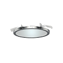 Plafonnier encastr� AQUA PLANO � 14.7CM rigide, CCT Switch, commutable GX53 IP44, feuille d'argent 