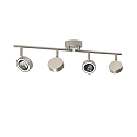 Luminaire de plafond POWERLENS SPOT 4 flammes, direct GX53 IP20, mat, satin�, titane