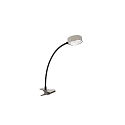 LightMe Lampe � pince POWERLENS FLEX pliable GX53 IP20, mat, satin�, titane