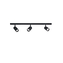 1-Projecteur monophas� DESIGNLINE TUBE KIT lot de 3 GU10, noir 