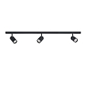 1-Projecteur monophas� DESIGNLINE TUBE KIT lot de 3 GU10, noir 