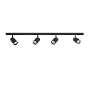 1-Projecteur monophas� DESIGNLINE TUBE KIT lot de 4 GU10, noir 