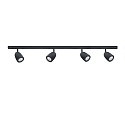 1-Projecteur monophas� DESIGNLINE BELL KIT lot de 4 GU10, noir 