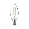 LED candle shape filament C35, E14, 5.3W 2700K 470lm, CRi >90, dimmable, clear