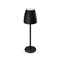 Lampe de table � accu TAVOLA haut bas, dimmable IP54, noir , blanc mat gradable