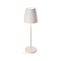 Lampe de table à accu TAVOLA haut bas, dimmable IP54, blanche, blanc mat gradable