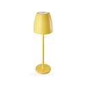 Lampe de table � accu TAVOLA haut bas, dimmable IP54, jaune, blanc mat gradable