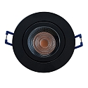 Bo�tier int�gr� DECOCLIC 68MM / GU10 + GU5.3 rond, rigide, noir mat
