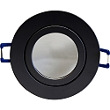 Megatron Bo�tier int�gr� DECOCLIC 68MM / GU10 + GU5.3 rond, rigide, noir mat