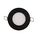 Downlight encastrable LED PANEL FLAT 85 R SCCT MP rond, CCT Switch, commutable, multipower IP44, noir 
