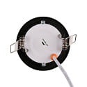 nobil� Downlight encastrable LED PANEL FLAT 85 R SCCT MP rond, CCT Switch, commutable, multipower IP44, noir 