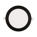 Downlight encastrable LED PANEL FLAT 170 R SCCT DIM C rond, CCT Switch IP44, noir gradable