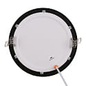 Downlight encastrable LED PANEL FLAT 170 R SCCT DIM C rond, CCT Switch IP44, noir gradable