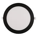 Downlight encastrable LED PANEL FLAT 225 R SCCT MP plat, commutable, multipower IP44, noir 