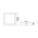 nobil� surface downlight LED PANEL FLAT 170 Q SCCT MP square, CCT Switch, switchable, multipower IP44, white 