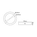 nobil� Downlight de surface LED PANEL FLAT 170 R SCCT DIM C rond, CCT Switch IP44, gradable