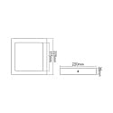 nobil� surface downlight LED PANEL FLAT 220 Q SCCT DIM C square, CCT Switch IP44, white dimmable