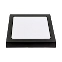 Downlight de surface LED PANEL FLAT 220 Q SCCT DIM C angulaire, CCT Switch IP44, blanche gradable
