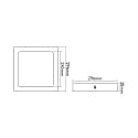 nobil� Downlight de surface LED PANEL FLAT 300 Q SCCT MP angulaire, CCT Switch, commutable, multipower IP44, blanche 