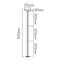 nobil� Luminaire � suspension WD 300/400 R / 95CM 3 fois, version pour montage en surface, r�glable, noir