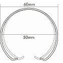 nobilé Accessory for EBL C 3840 / C 1830 - snap ring 5cm, chrome