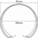 nobilé Accessory for EBL C 3840 / C 3860 - snap ring 3.5cm, chrome