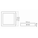 nobil� LED ceiling luminaire LED PANEL SURFACE 120 Q, square, 12x12cm, 5W 3000K 320lm, white