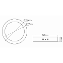 nobil� LED ceiling luminaire LED PANEL SURFACE 120 R, round, � 12cm, 5W 3000K 290lm, white