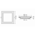 nobil� Lumi�re encastr�e GLASS PANEL 160 Q dimmable IP20, blanche gradable 10W 870lm 3000K 120� 120� CRI >80