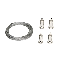 Accessoire Suspension c�ble LED PANEL FLAT lot de 4, gris 4.25cm