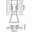 nobil� Accessories for LED PANEL QS 28/40W oder R1S/R2S/R3S 38W, mounting springs with crews (2pc.), gray