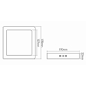 nobil� LED Ceiling luminaire LED PANEL SURFACE 170 Q, white, 10W, 4000K