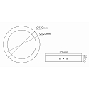 nobil� Panneau � LED LED PANEL AUFBAU 170 Q, gradable 10W 580lm 3000K 120� 120� CRI >80