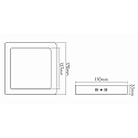 nobilé LED panel 300 Q square, dimmable 20W 2250lm 4000K CRI 80