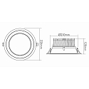 nobil� Downlight LED DOWNLIGHT 210 dimmable, UGR < 19 IP40, blanche gradable