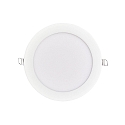 recessed downlight LED PANEL FLAT 130 R SCCT 350MA OPAL round, CCT Switch, excl. LED driver IP20, white dimmable