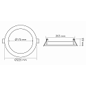 nobil� recessed downlight LED PANEL FLAT 190 R 840 350MA OPAL standard, round, excl. LED driver IP20, mat, titanium dimmable