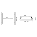 nobil� recessed downlight LED PANEL FLAT 300 Q SCCT 350MA OPAL square, CCT Switch, excl. LED driver IP20, white dimmable