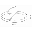 Montage au plafond LED PANEL R � 400MM rond, m�canique, blanche